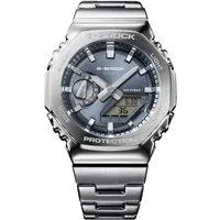 CASIO G-SHOCK Chronograph GM-2110D-8AER, Quarzuhr, Armbanduhr, Herrenuhr, Edelstahlarmband, analog, digital