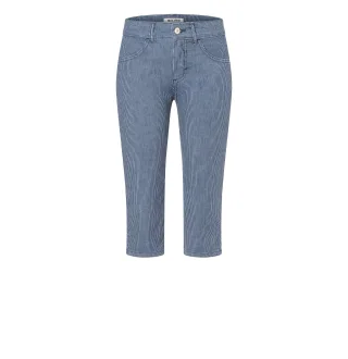 MAC - MAC JEANS - CAPRI, Stripe Denim blau - Gr. - 17