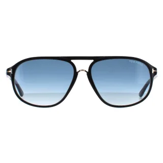 Tom Ford Sonnenbrille 0447 Jacob 01P Glänzend Schwarz Grün Gradient