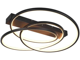TRIO LED-Deckenleuchte Darvin 649110132 schwarz, 34 W, 4500 lm, CCT