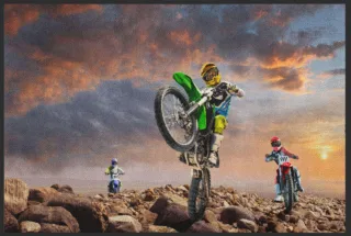 Fussmatte Motocross 4577 | Größe: 60 cm x 45 cm