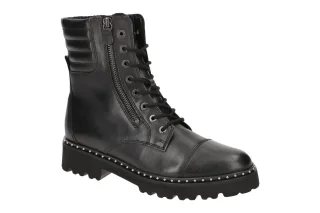 Gabor 71.802.27 Damen Stiefeletten Schwarz Nieten Silber Best Fitting