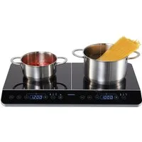 Medion® Doppelkochplatte MEDION MD15324 Doppel Induktionskochplatte 3500 Watt LED