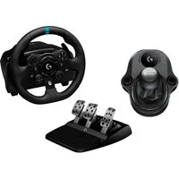 Logitech G G923 Driving Force für PC und Xbox One inkl. Logitech Force Shifter Lenkrad (Schalthebel, Sechsgang-Schaltung mit Rückwärtsgang)