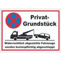 HB-Druck Aufkleber Parken verboten Privatgrundstück Aufkleber, wetterfest, UV-beständig, kratzfest
