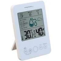 PEARL Hygrometer Digitales Hygro-/Thermometer mit Schimmel-Alarm & Komfort-Anzeige weiß