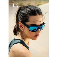 H.I.S Sonnenbrille mit hochwertigen, blauverspiegelt polarisierende Gläser (Set, 3-St., inklusive Softbeutel und Etui) Vollrandrahmen, ovale Form, für SIE und IHN