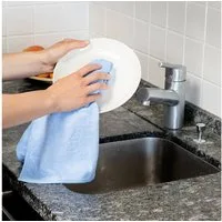 AQUA CLEAN Geschirrtuch Kristall mit Prägemotiv 6tlg. Seepferdchen Blau, (6-tlg)