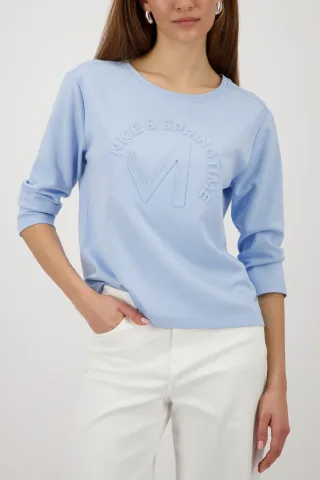 monari - Sweatshirt mit Emblem light sky - Gr. - 42