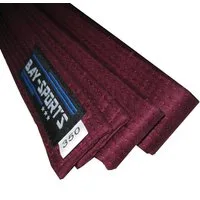 BAY-Sports Yogamatte Yogagurt ohne Schlaufe weich Baumwolle Pilates Zubehör (weinrot, Stück), Länge 160 - 350 cm, reißfest und strapazierfähig, Fitnessband