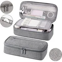 OKWISH Federmäppchen Groß Stifteetui Federtaschen Schreibgeräteetui, (Stifttasche mit Reißverschluss 5 Fach Große Kapazität, 1-tlg., Schreibwarenbeutel Bleistift-Organizer), für Damen Herren Schule Büro Arbeit Studenten Mädchen Jungen Geschenk