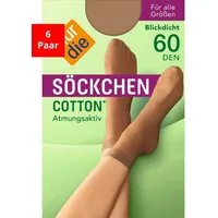Nur Die Sneakersocken Söckchen Cotton 60 DEN (6-Paar)
