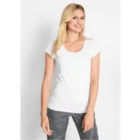 bonprix T-Shirt figurbetonte slim fit Passform, Kurzarm, aus Baumwolle und Elasthan