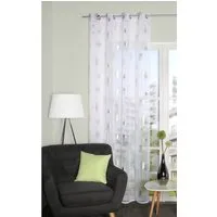 HOME WOHNIDEEN Gardine MESUT (1 St), Ösen, halbtransparent, Polyester, bedruckt