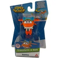 Super Wings Spielfigur Super Wings, Mini Sunny, Orange, Transform-a-Bots–2-in-1 Roboter & Flu
