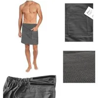 ARLI Saunatuch Saunakilt Herren Saunatuch Saunahandtuch 50 x 150 cm, (1-St), Gummizug Tasche Klettverschluss praktisch individuell