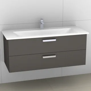 Artiqua 414 Waschtischunterschrank für Venticello 4104CH, Stahlgrau Metallic, 414-WU2L-V111-7141-88 414-WU2L-V111-7141-88