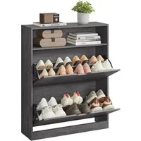 VASAGLE Schuhschrank Schuhregal Mit 2 oder 3 Klappen und zusätzlichen Fächern, Höhe 102/139 cm