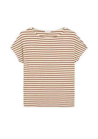 s.Oliver - T-Shirt weiß/braun - Gr. - 42