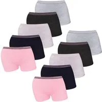 LOREZA Panty 10er Set Pantys Boxershorts - Streifen (Spar-Packung, 10-St)