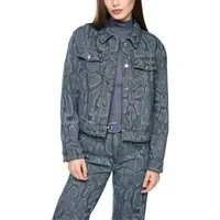 Marc Cain Jeansjacke Urban Haze Premium Damenmode mit Animal Print