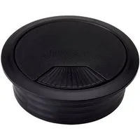 SO-TECH® Kabelkanal Kabeldurchlass Kabeldurchführung (2-St), Ø 60 mm, schwarz, 2 Stück