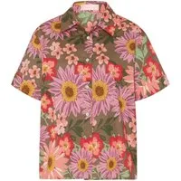 Brigitte von Schönfels Hemdbluse Halbarm-Hemdbluse mit Blumen