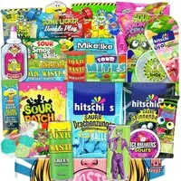 Candy & Bar Süßigkeit XXL Saure Süßigkeiten Box – Mega Sour Candy Mix Geschenkset