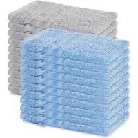 Lavea Waschhandschuh 20er Set Waschhandschuhe, 15 x 21 cm, Elena-Frottierserie, Waschlappen, (20-St), 500 g/m² Frottier, weich & saugstark, pflegeleicht
