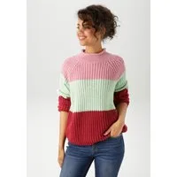 Aniston CASUAL Strickpullover im trendfarbigen Color-Blocking