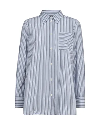 MOS MOSH - MMElinda Slim Stripe Shirt brunnera blue - Gr. - S