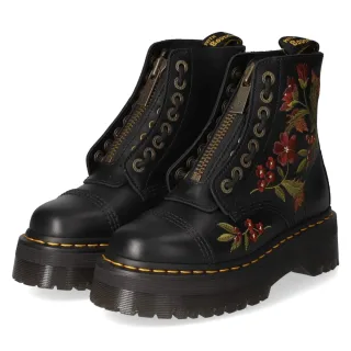 Dr. Martens Schnürboots SINCL.FLORAL - Gr. 37 - Schwarz - Glattleder