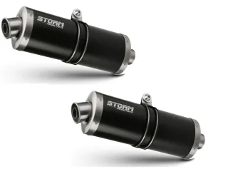 Sport Auspuff Oval Edelstahl BLACK Storm by MIVV Honda CBR 1100 XX Bj. 1997-2006 mit ABE