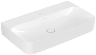 Villeroy & Boch Waschtisch Finion 4168 800x470mm mittl HL dgest verd ÜL eck geschl Weiß Alpin C+, 41 41688CR1