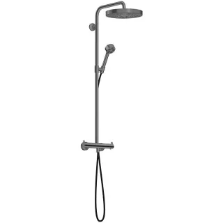hansgrohe AXOR One Duschsystem mit Thermostat und Duschkopf 280 48794340 Unterputz, Fertigmontageset, 1 Strahlart, 13,2 l/min, brushed black chrome