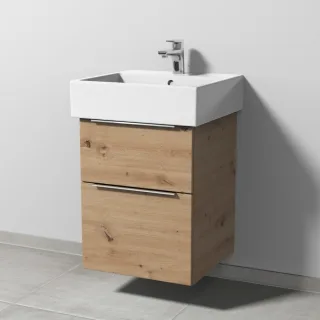Sanipa 3way Waschtischunterbau zu Duravit Vero Air Waschtisch mit 2 Auszügen, Eiche Natural-Touch UM43185
