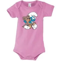 Blondie & Brownie Strampler Kinder Baby Babyschlumpf Schlümpfe Serie Teddybär Teddy Bär Schlumpf Baby Strampler Schlumpf Motiv Baumwolle Regular Fit Unisex Body