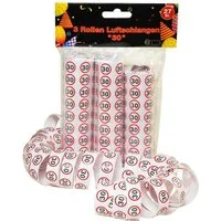 Udo Schmidt Bremen...das Original Luftschlange Luftschlangen 3er Packung Verkehrsschild Zahl 30 1,5cm 1,20 Meter