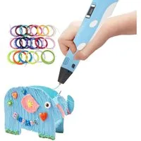 shop'n smile ideoon 3D-Drucker-Stift 3D-Drucker-Stift Set mit USB 3D-Stift inkl. 20 bunten PLA-Filamenten, Keramik-Düse, 170-235°C, inkl. 20x 5m PLA-Filament & USB