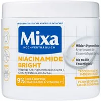 Mixa Körpermilch MIXA NIACINAMIDE BRIGHT PFLEGENDE ANTI-PIGMENTFLECKEN CREME, Mildert sonnenbedingte Pigmentflecken, versorgt trockene Haut.