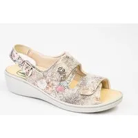Franken-Schuhe Art. 270-W26 Farbe: bella Damen Sandale (mit loser Einlage und STRETCH geeignet bei Hallux Valgus -" Made in Germany) Weite "H-plus"
