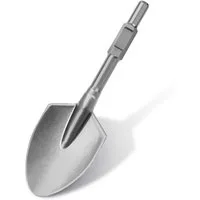 XERSEK Meißel-Set SDS HEX Schaufelmeißel Asphaltmeißel 138 x 440mm Boden Spatenmeißel, (Sechskant-Aufnahme 30mm, Scharfspitztyp, Abbruchhammer Kompatibel) Meissel für Mauerwerk, Asphalt & Erdreich