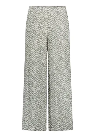CARTOON - Marlenehose mit Muster beige/grau - Gr. - 38