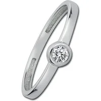 Balia Goldring Balia Damen Ring aus 333 Weißgold, Fingerring Größe 54 (17,2), 333 Weißgold - 8 Karat (Kristall weißgold)