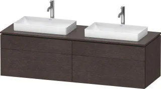 Duravit L-Cube Konsolenwaschtischunterbau wandhängend Eiche dunkel gebürstet Matt 1620x550x482 mm - LC4873B72720000