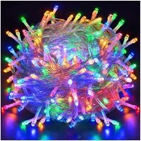 Rosnek Lichterkette 20M/30M/50M/100M 31V DC LED-Lichterkette, Timer, Speicherfunktion, 8 Modi für Zuhause Garten Hof Hochzeit Weihnachtsfeier Feiertag