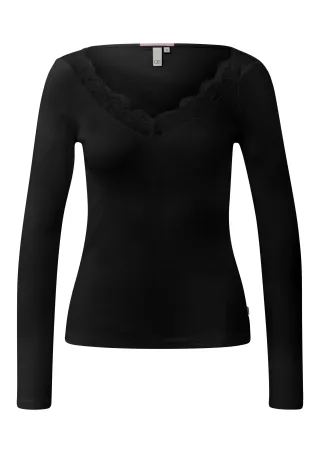 qs - T-Shirt schwarz - Gr. - L