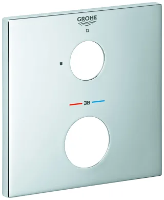 GROHE Rosette 49109 eckig für THM-Fertigmontagesets chrom, 49109000 49109000