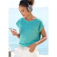 Venice Beach Kurzarmshirt mit Frontdruck, T-Shirt aus Baumwollmischung, Basic, casual