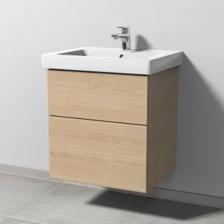 Sanipa 3way Waschtischunterbau zu Villeroy & Boch Subway 2.0 Waschtisch mit 2 Auszügen, Eiche-Nordic SM61248